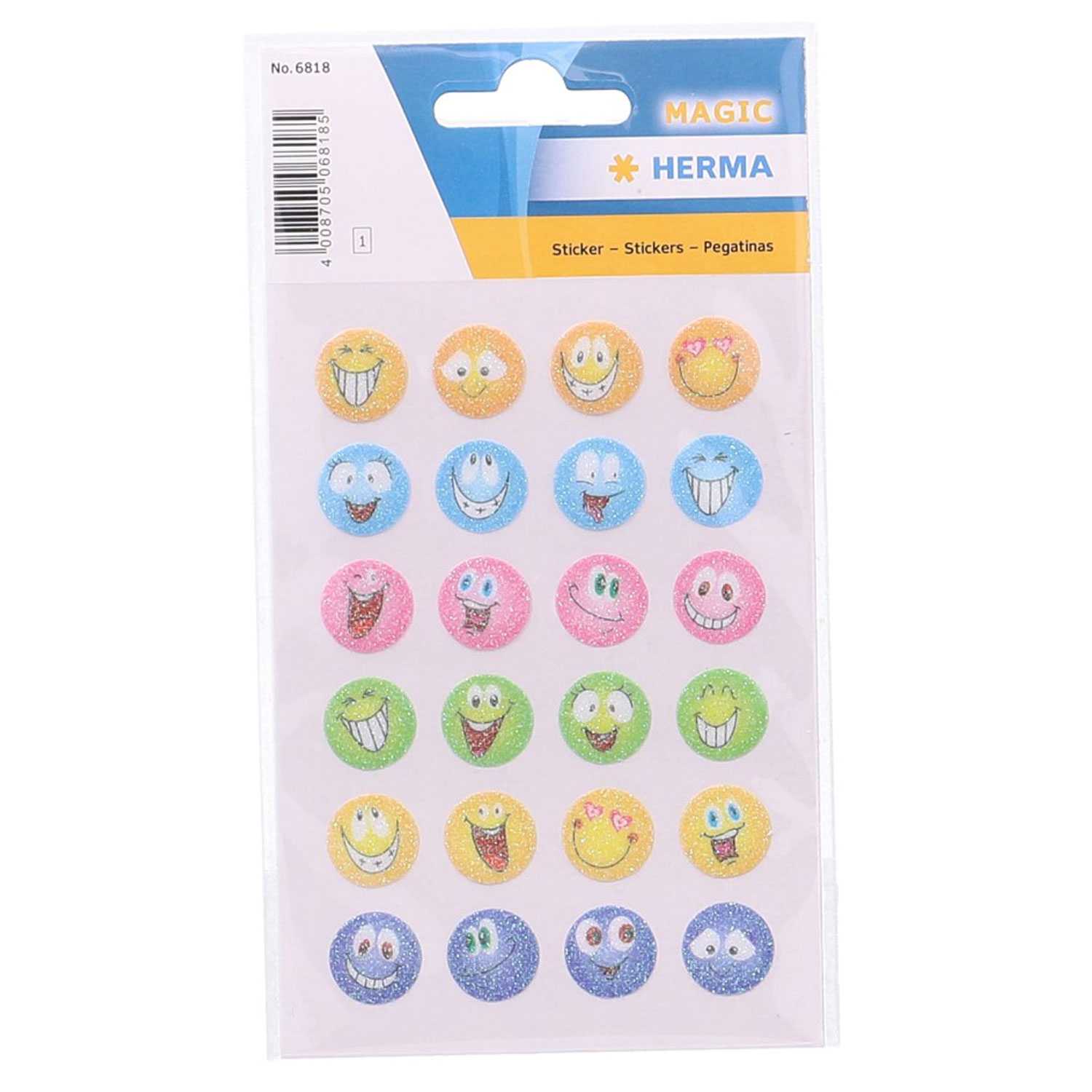 Herma Magic Sticker Smilies beglimmert 1 Blatt