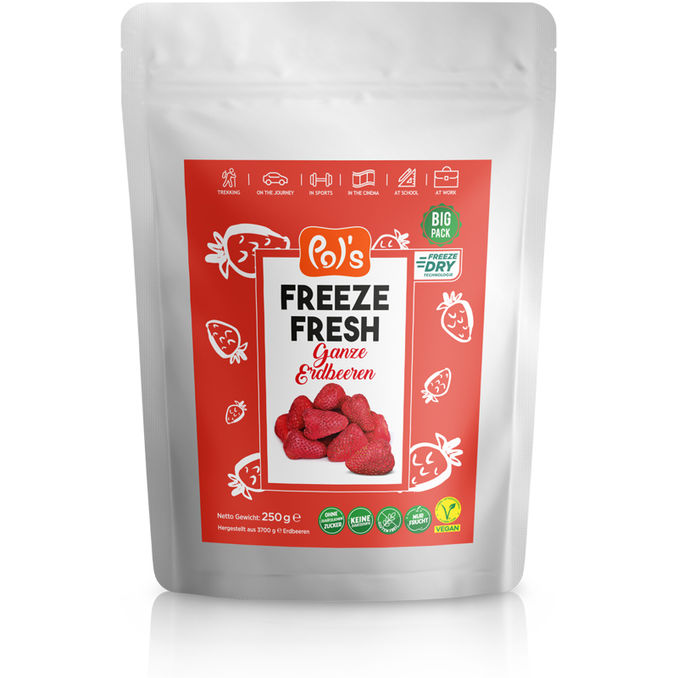 Ganze Erdbeeren (Big Pack), 250g von Pol's Freeze Fresh
