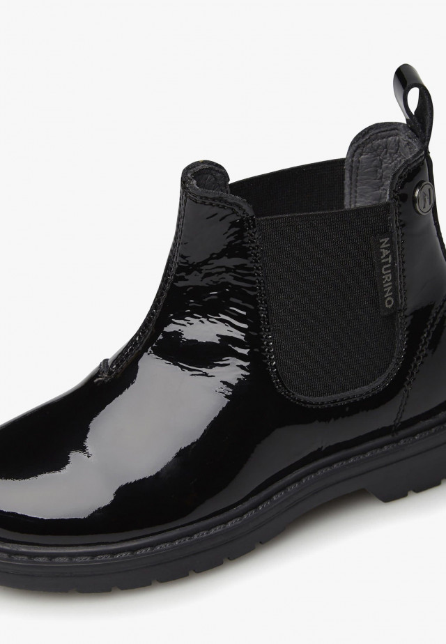 NATURINO PICCADILLYChelsea-Boots aus Lackleder, Schwarz