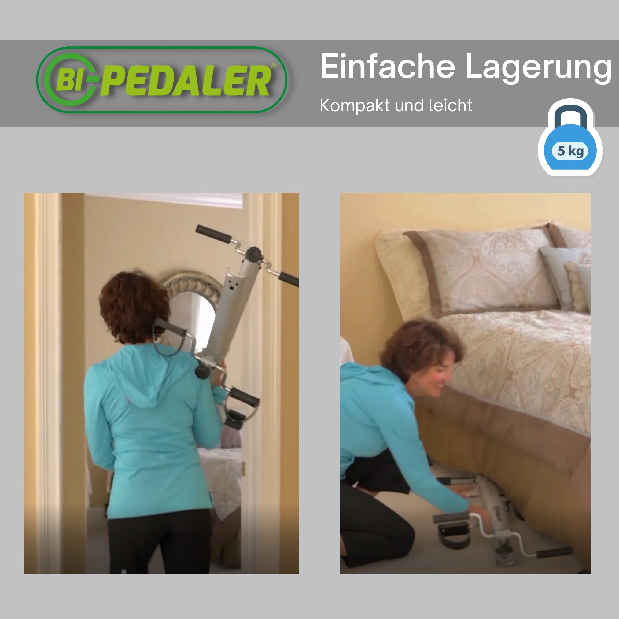 Gymform® Bewegungstrainer für Senioren klappbar - Fitnessgerät Bi Pedaler