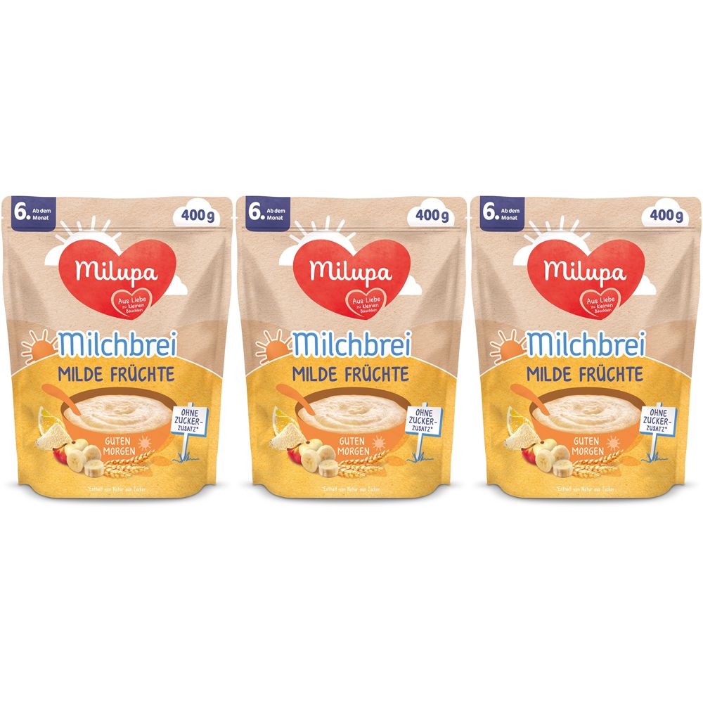 Milupa Guten Morgen Milchbrei Milde Früchte ab dem 6 Monat
