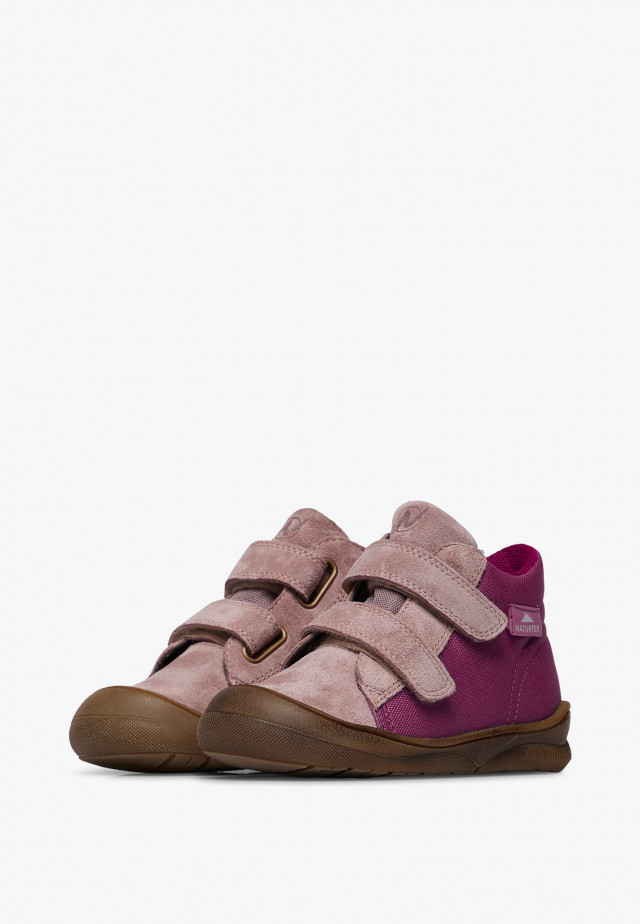 NATURINO TEKE 3 WPWasserdichte Lauflernschuhe aus Leder und Veloursleder, Violett