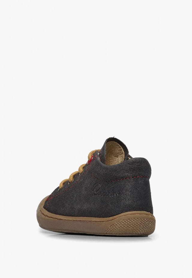 NATURINO COCOONLauflernschuhe aus Veloursleder, Anthrazit