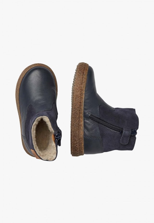 NATURINO ALPINAStiefeletten aus Nappa- und Veloursleder, Blau