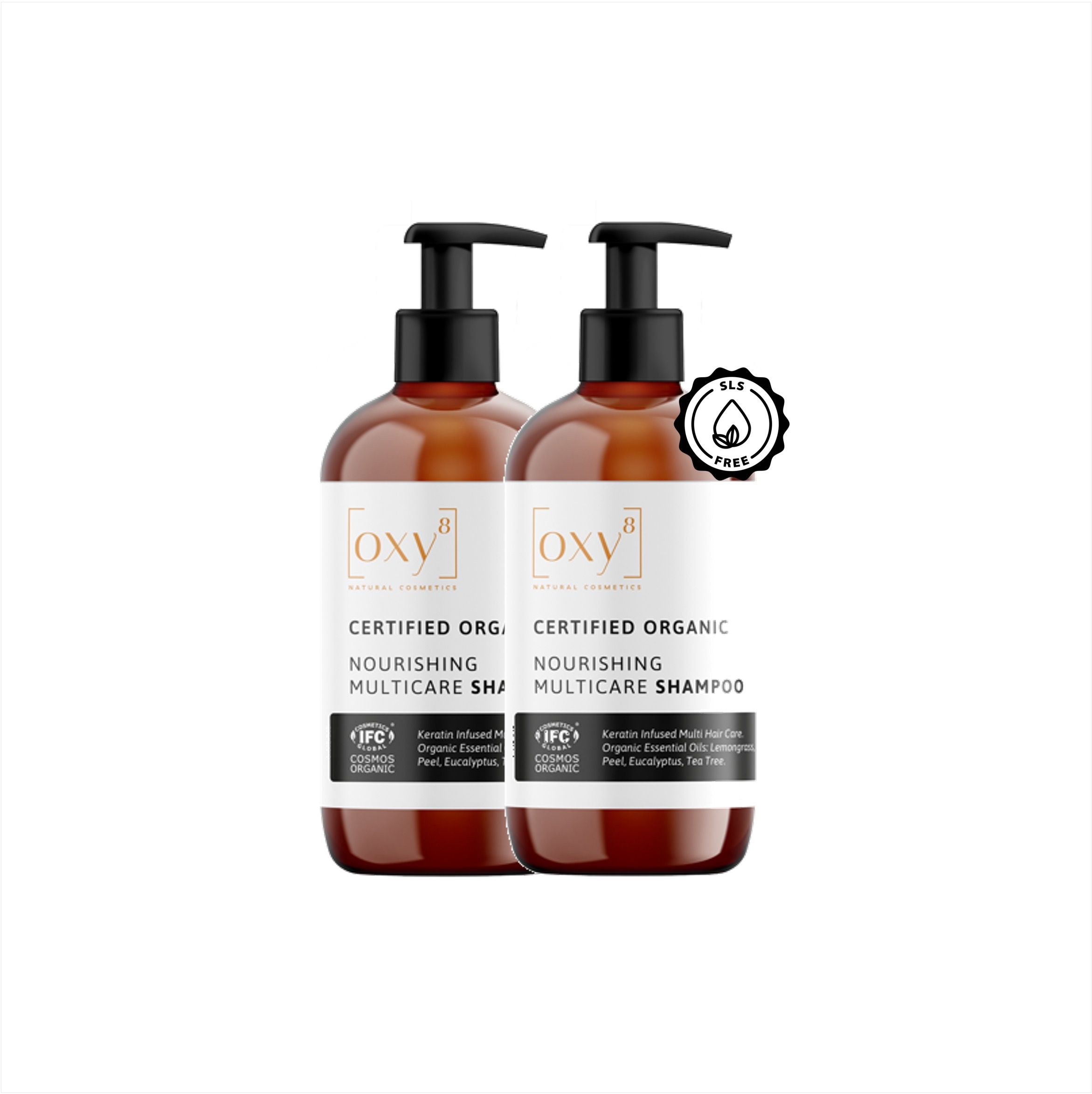 oxy8 Naturkosmetik NOURISHING MULTICARE SHAMPOO - Sparset 2er Packung