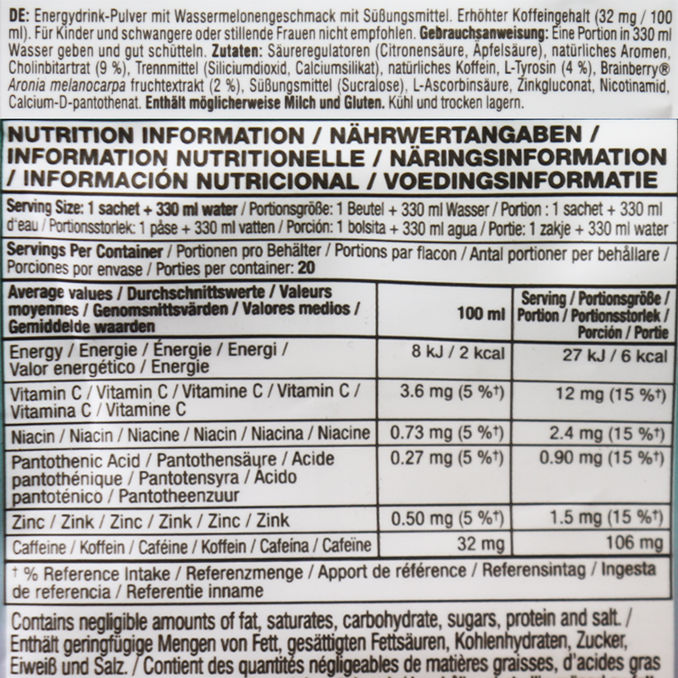Energy Powder Watermelon Burst, 20er Pack, 60g von C4 Smart Energy