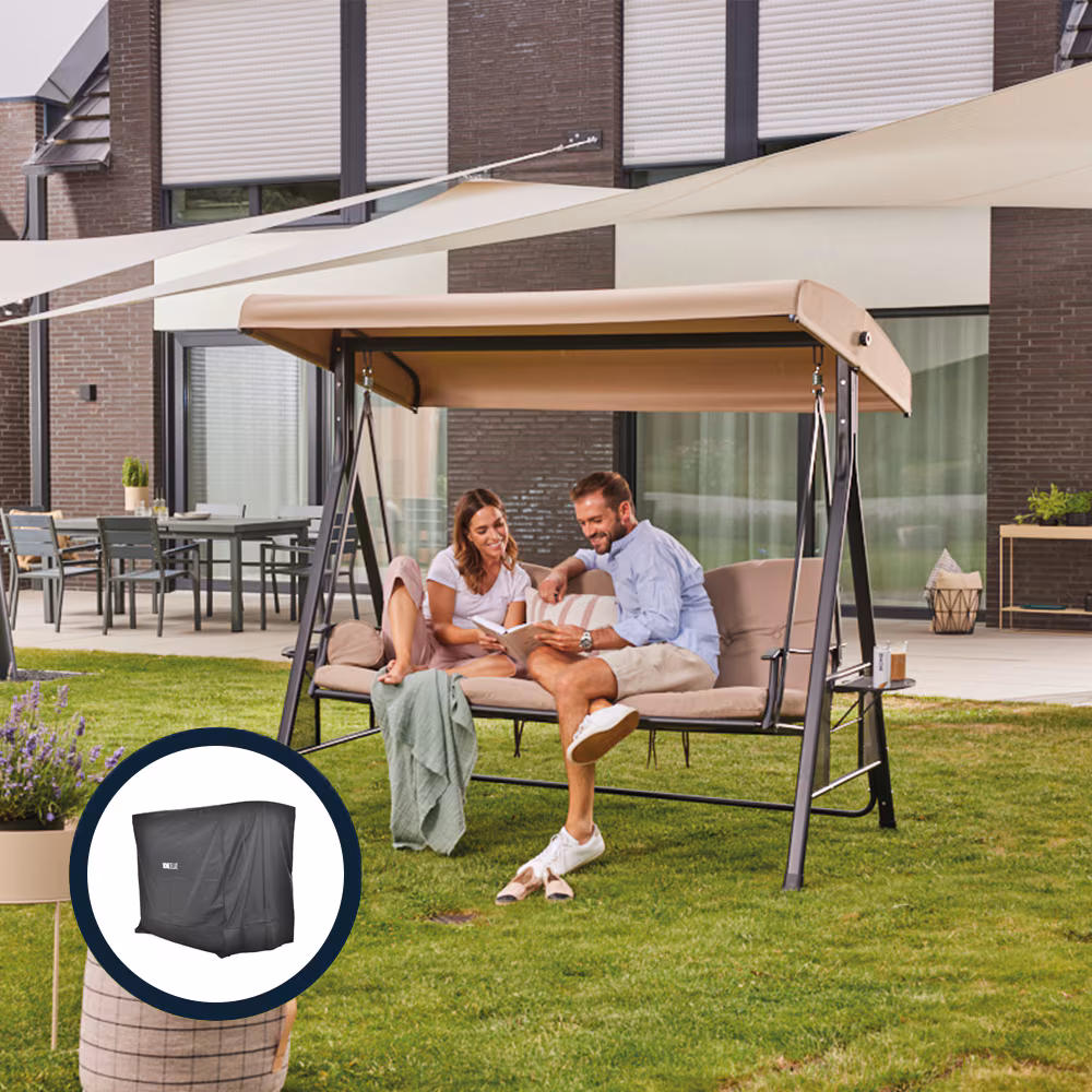 Home Deluxe Hollywoodschaukel DESCANSO - mit Abdeckung - versch. Ausführungen