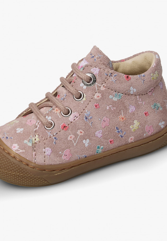 NATURINO COCOONLauflernschuhe aus Veloursleder, Rosa