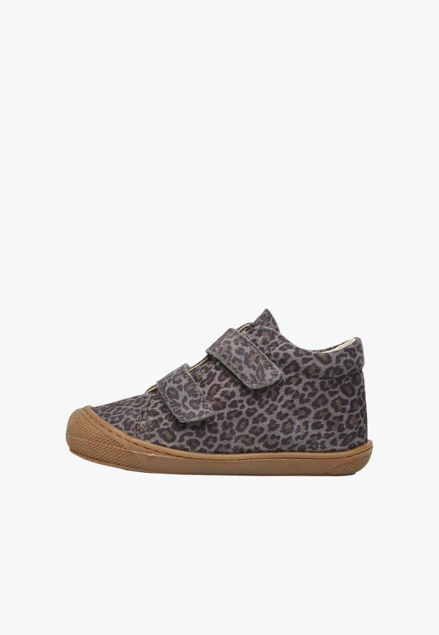 NATURINO COCOON VLLauflernschuhe aus Veloursleder mit Pony-Print, Anthrazit