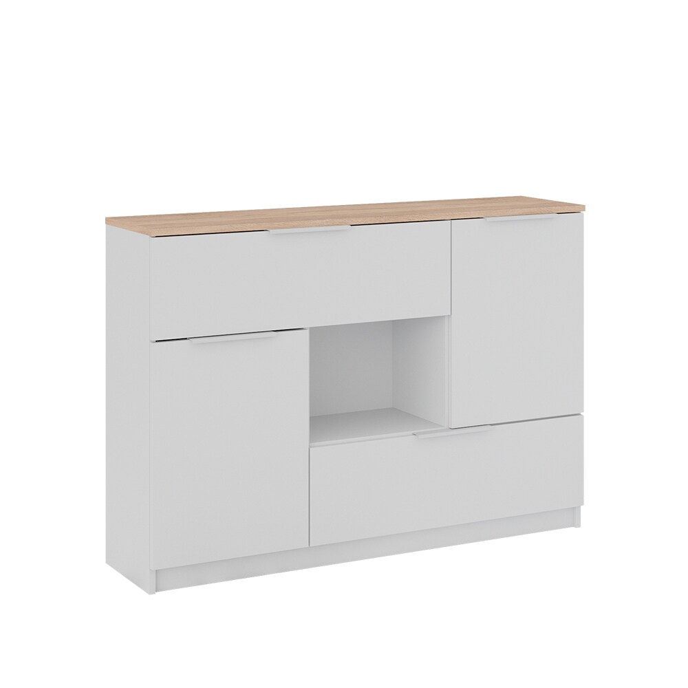 Vicco Sideboard Betti Weiß Sonoma 120 x 84 cm 2 Türen 2 Schubladen 1 Fach