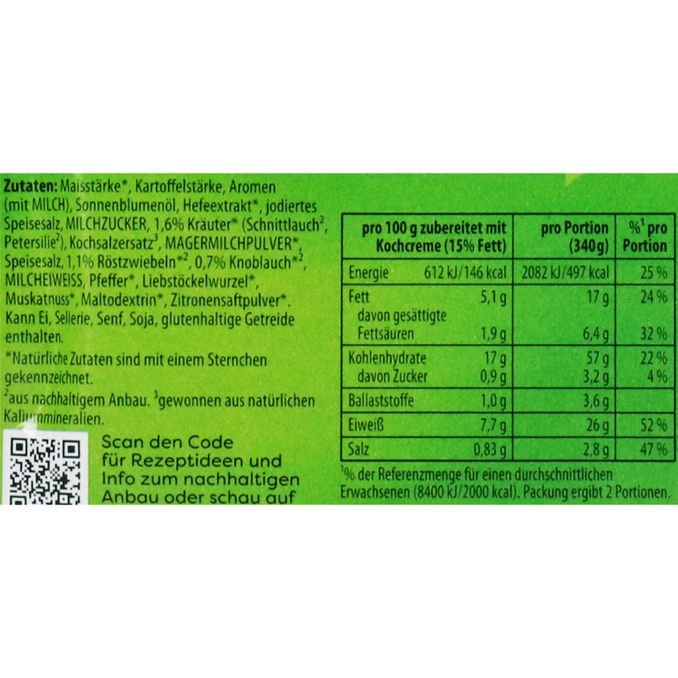 Fix Nudel-Schinken Gratin, 32g von Knorr