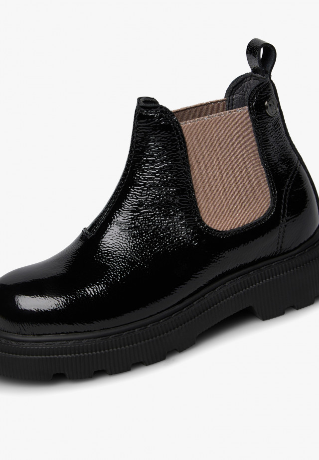 NATURINO BRETTY 2Stiefeletten aus Lackleder, Schwarz