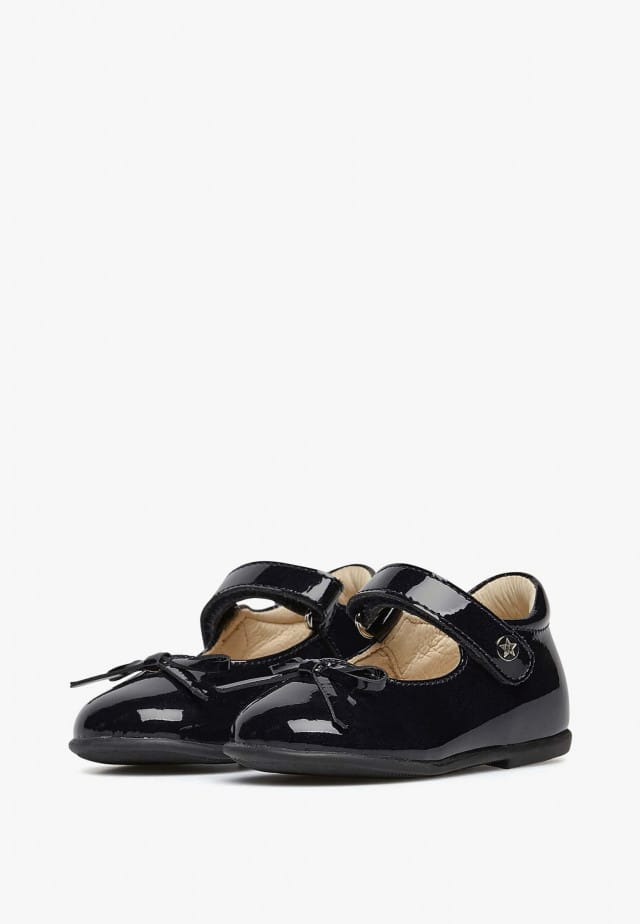 NATURINO BALLETBallerinas aus Lackleder mit Riemchen, Mitternachtsblau
