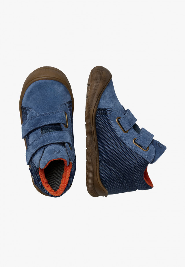 NATURINO TEKE 3 WPWasserdichte Lauflernschuhe aus Leder und Veloursleder, Blau