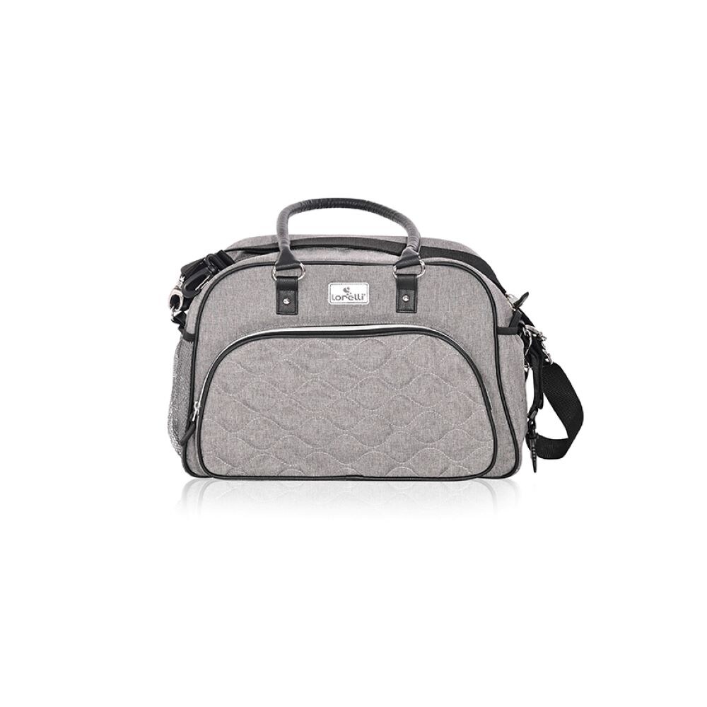 Lorelli Wickeltasche Viola, wasserabweisend, Wickelunterlage, Seitentaschen grau