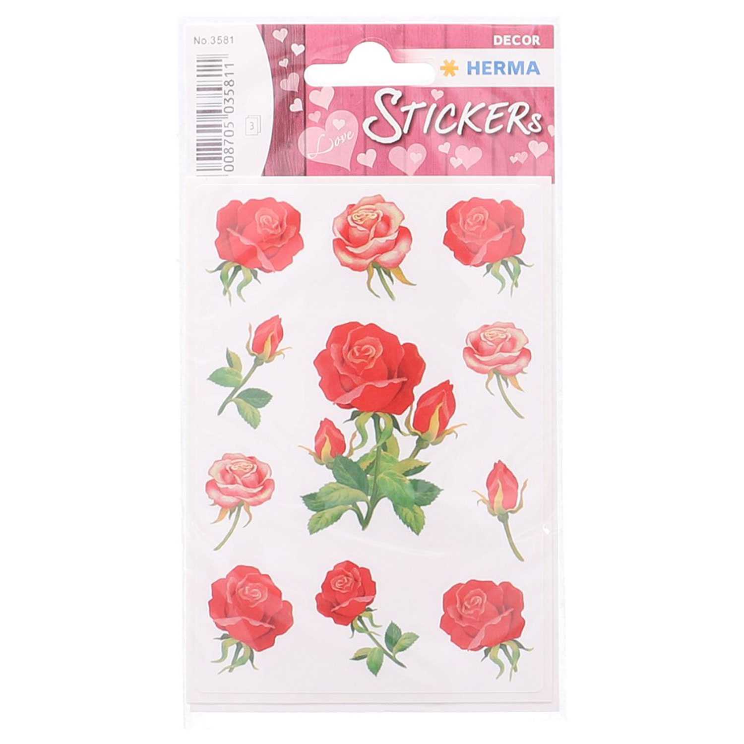 Herma Decor-Sticker Rosen 3 Blatt
