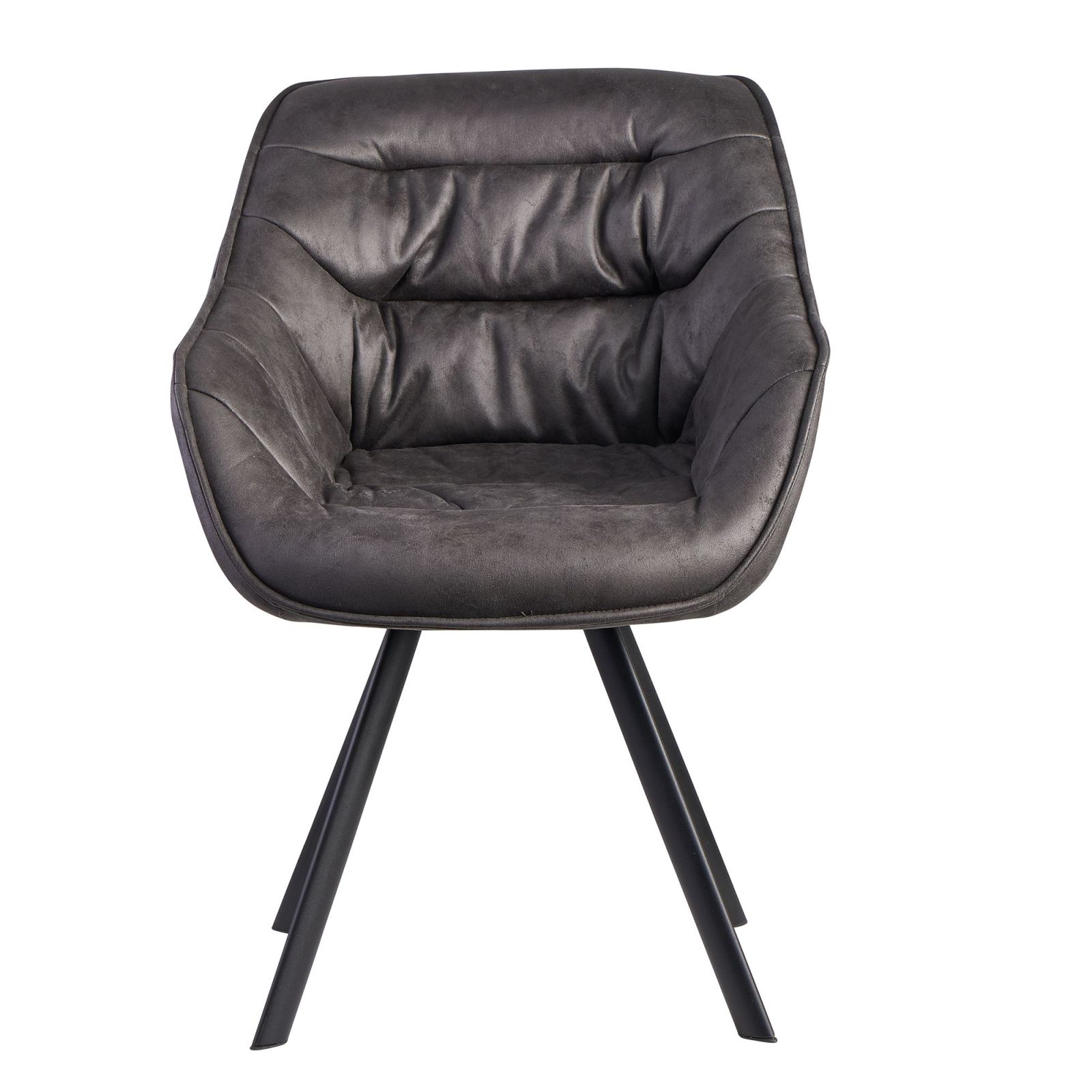 Esszimmerstuhl - grau - Stoff - 60 cm
