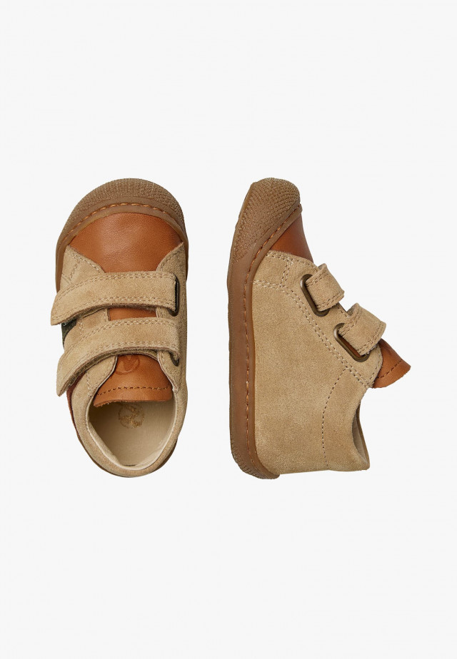 NATURINO MACKS VLLauflernschuhe aus Leder und Veloursleder, Beige-Braun