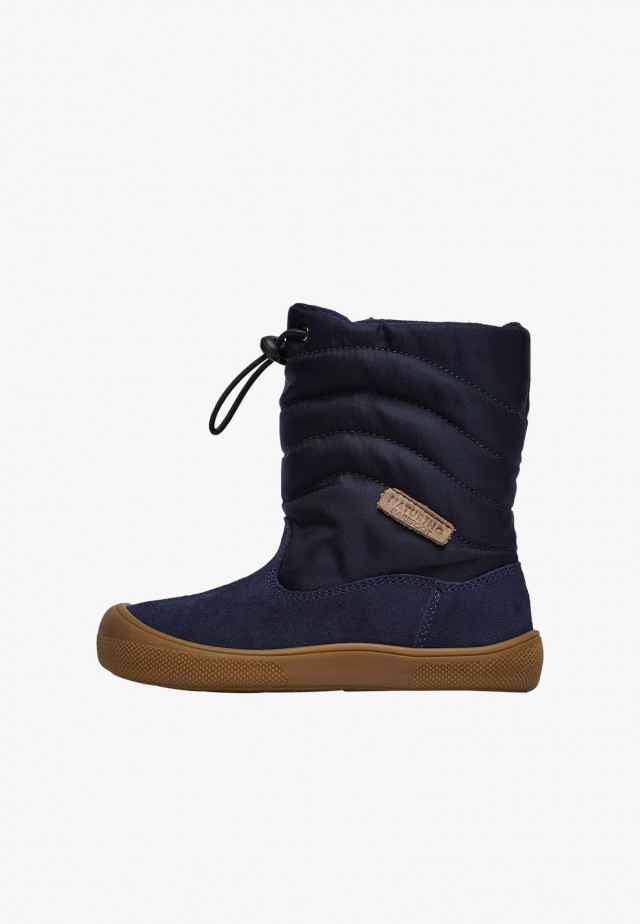 NATURINO BISQUI ZIP WPBarfußstiefel aus Leder und Stoff, Marineblau