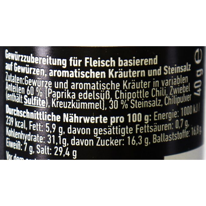 Gewürzmühle BBQ Fleisch Gewürz, 40g von Weber