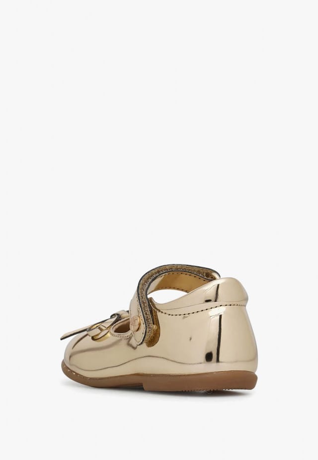 NATURINO BALLETBallerinas aus gespiegeltem Leder, Platin