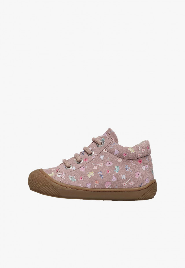 NATURINO COCOONLauflernschuhe aus Veloursleder, Rosa