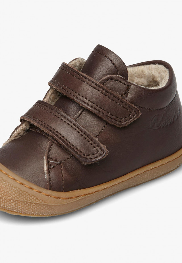 NATURINO COCOON VLLauflernschuhe aus Nappaleder mit Wollfutter, Nussbraun