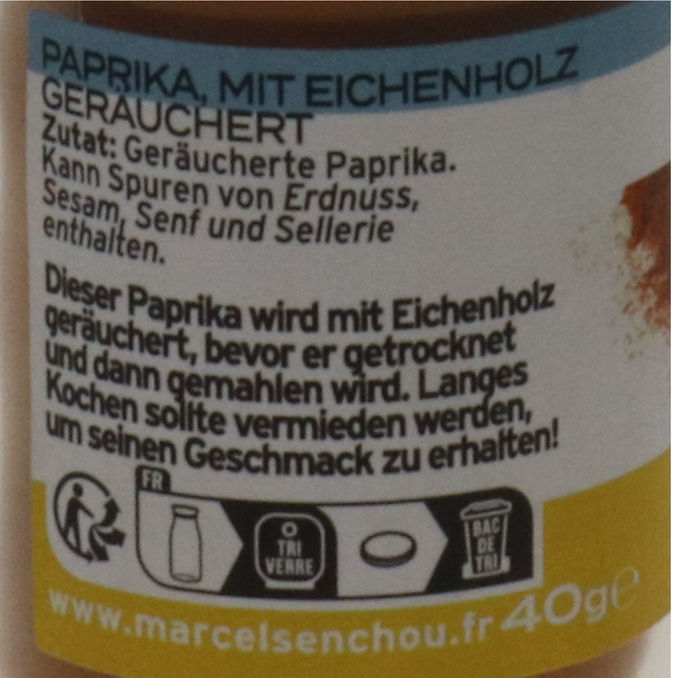 Paprika geräuchert (Eichenholz), 40g von Marcel Senchou