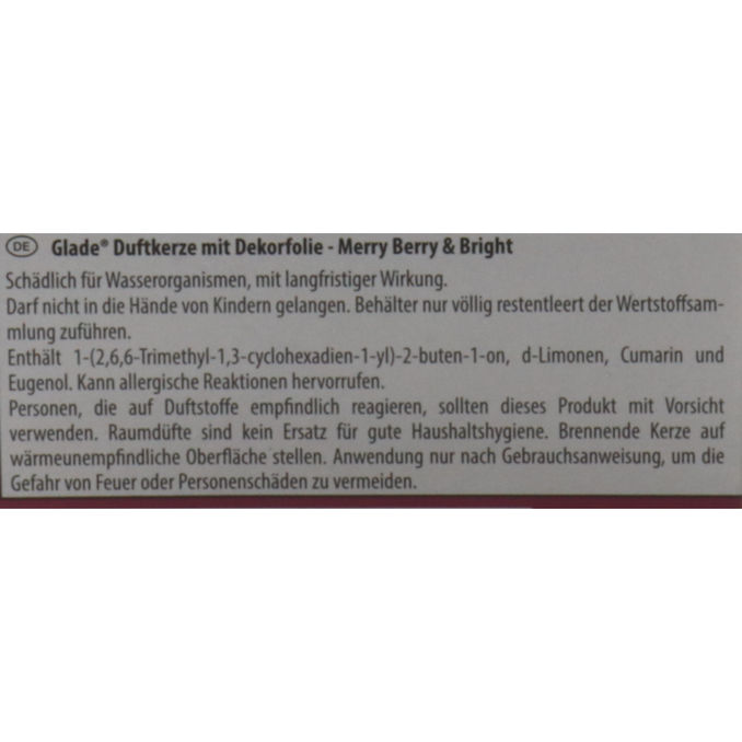 Duftkerze Merry Berry & Bright, 120g von Glade