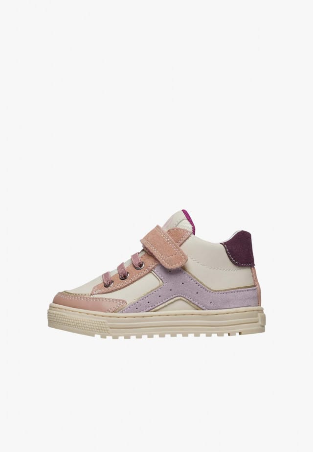 NATURINO BAOB VL.Sneakers aus Leder und Veloursleder, Cremeweiß-Rosa