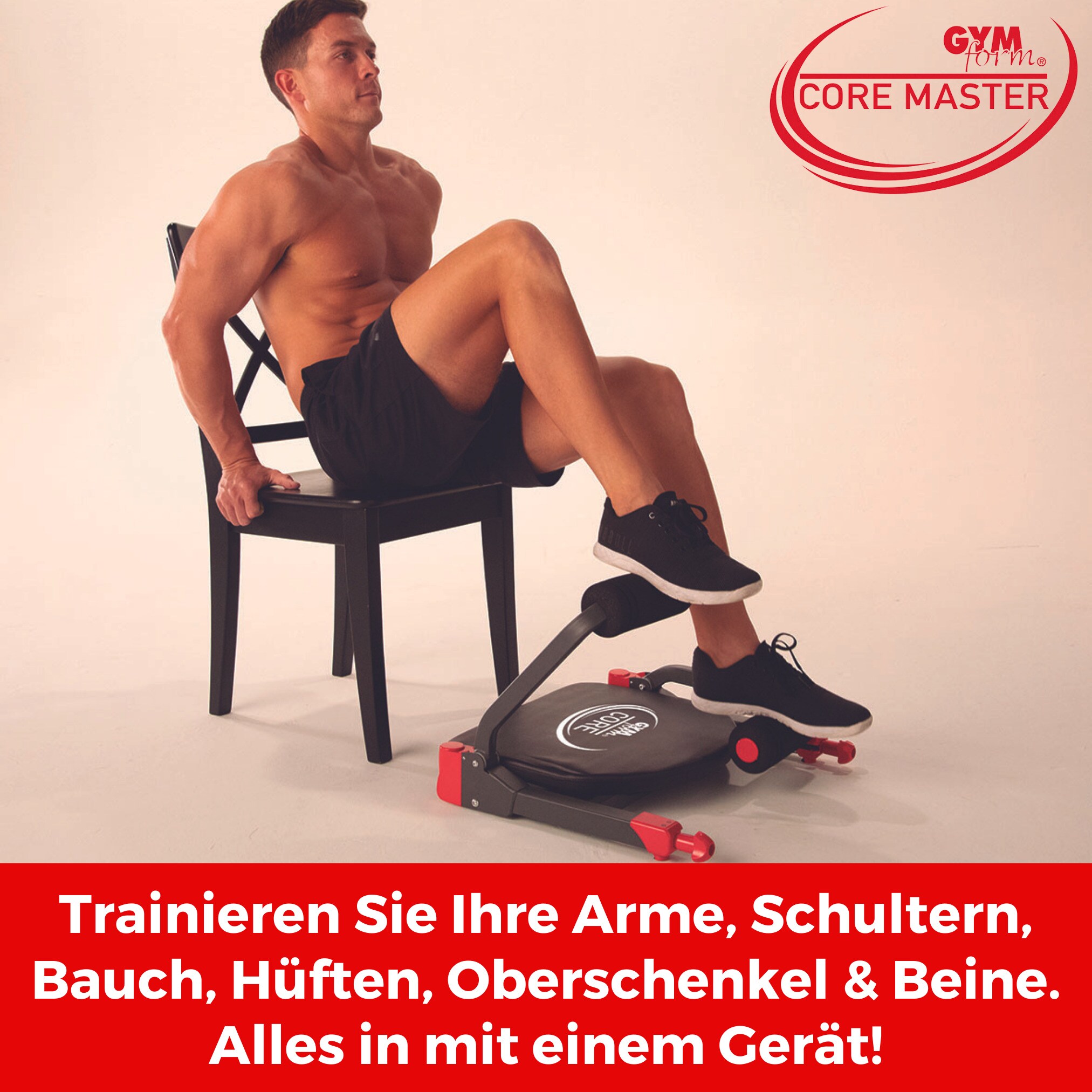 Gymform® Ganzkörpertrainer - kleines Fitnessgerät für Zuhause Core Master
