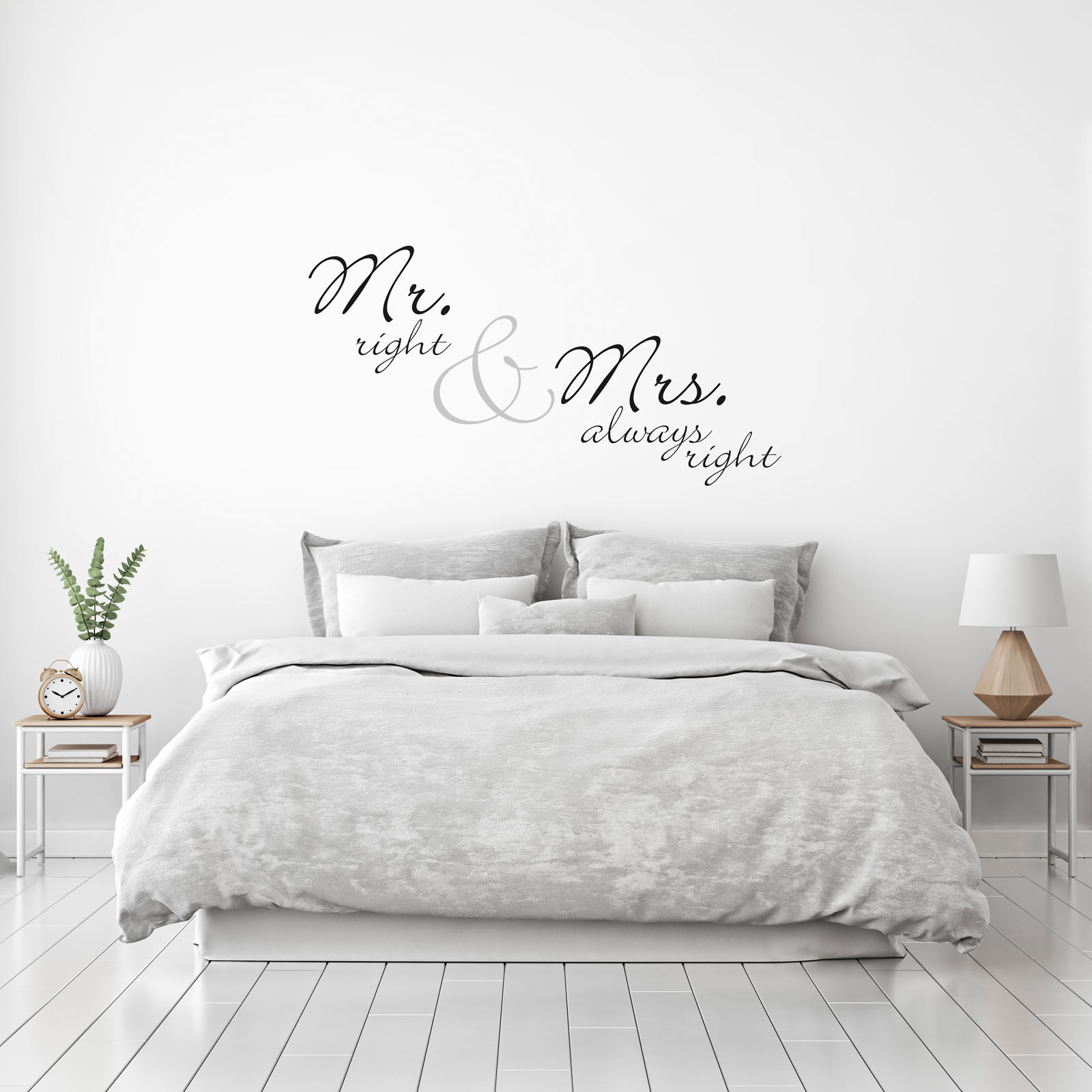 Wandtattoo - Mr. Right - Mrs. always Right - selbstklebend