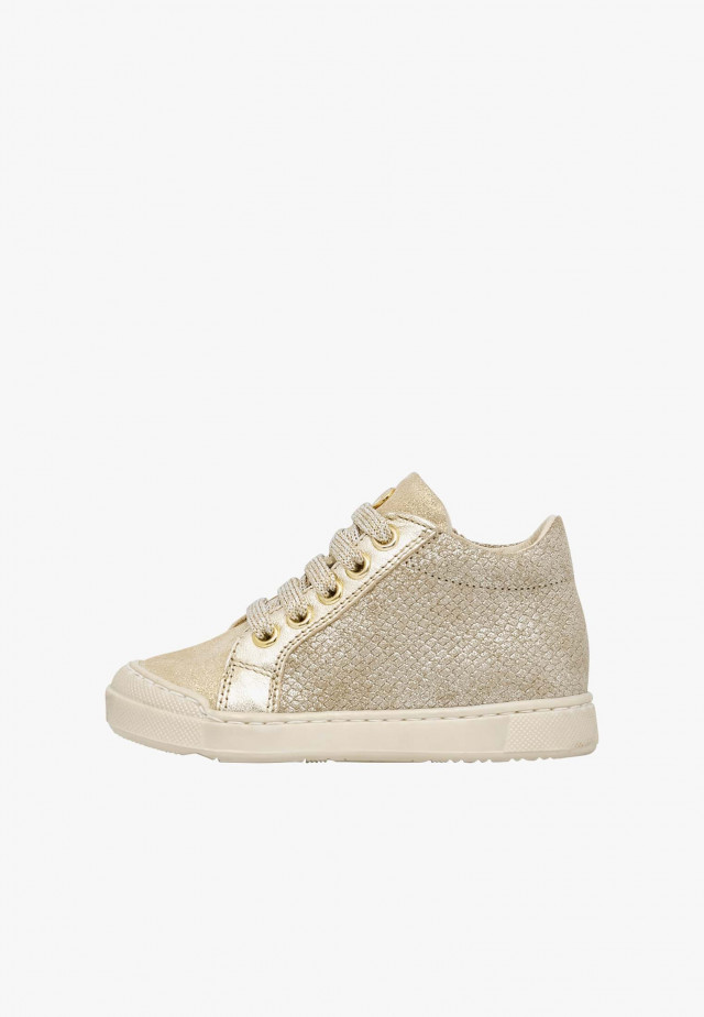 NATURINO DORD ZIPSneakers aus Leder und Veloursleder, Platin