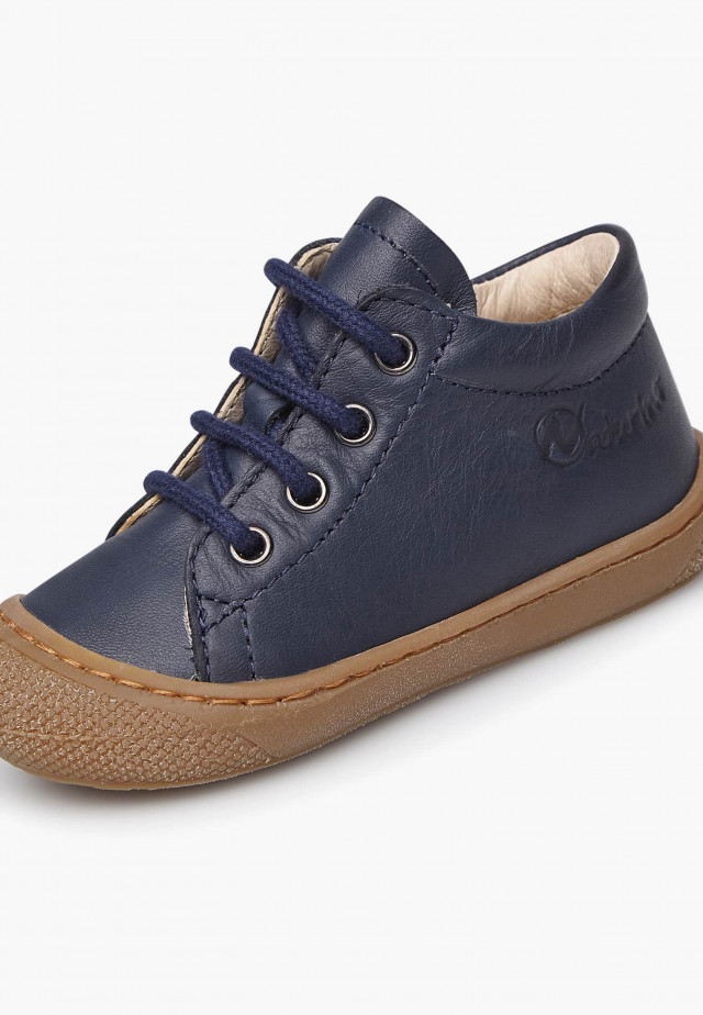 NATURINO COCOON ZIPLauflernschuhe aus Nappaleder mit Reißverschluss, Marineblau
