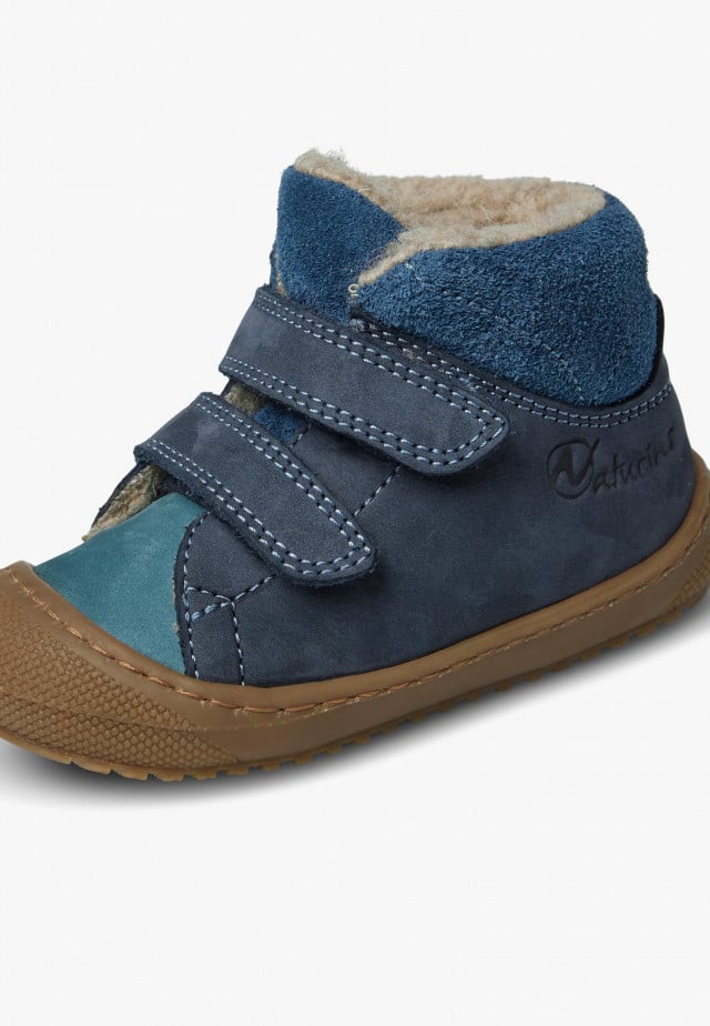 NATURINO RABEK VLLauflernschuhe aus Veloursleder, Marineblau