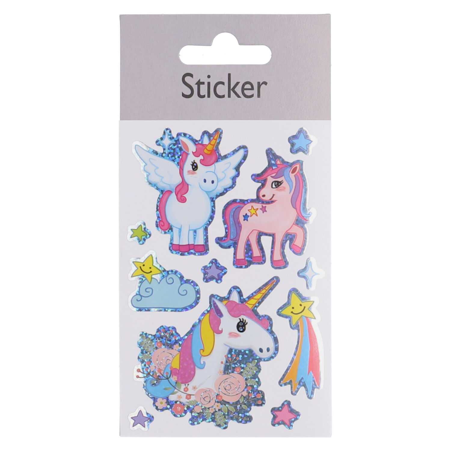 Sticker Glitzer Einhorn