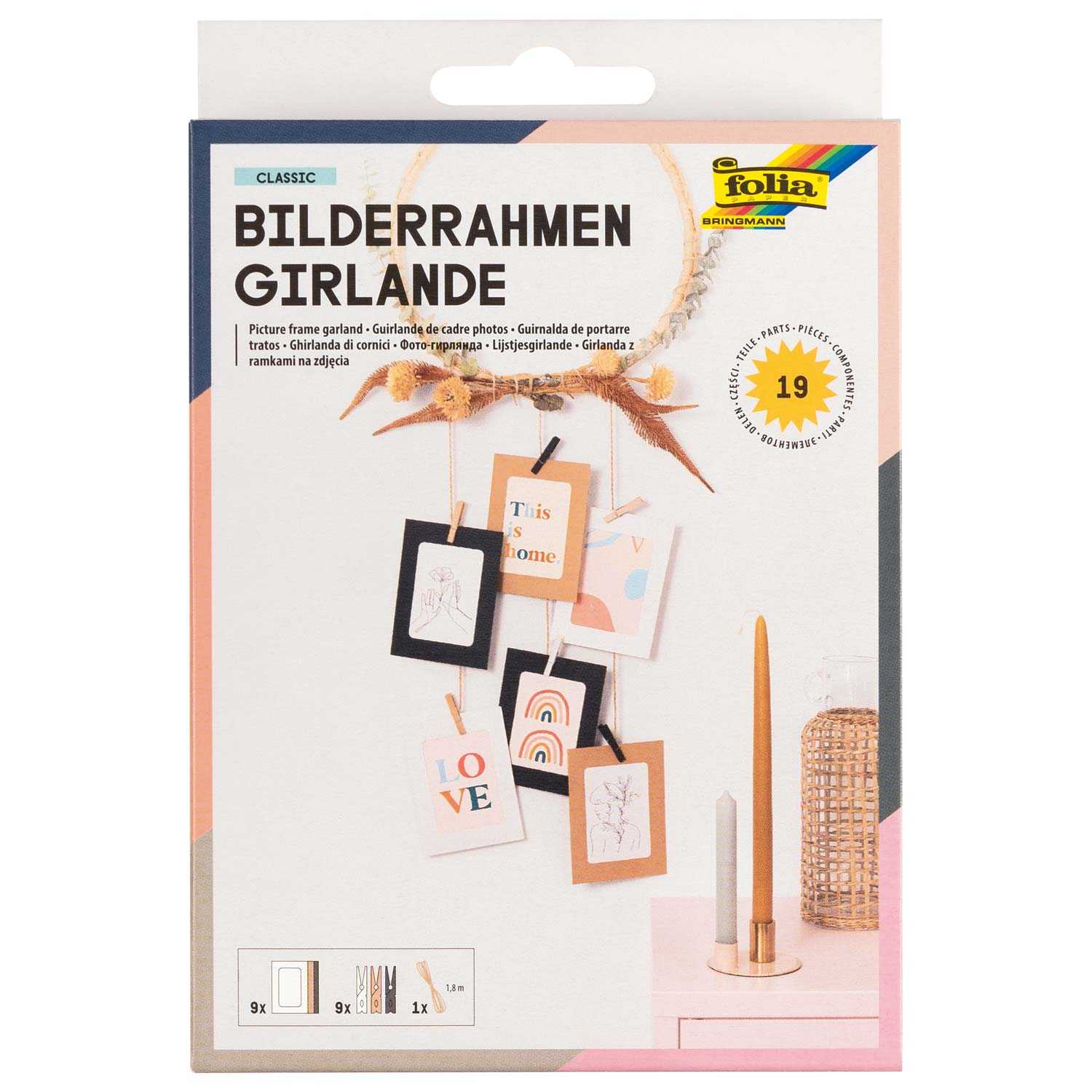 Fotorahmen-Girlande 19 teilig