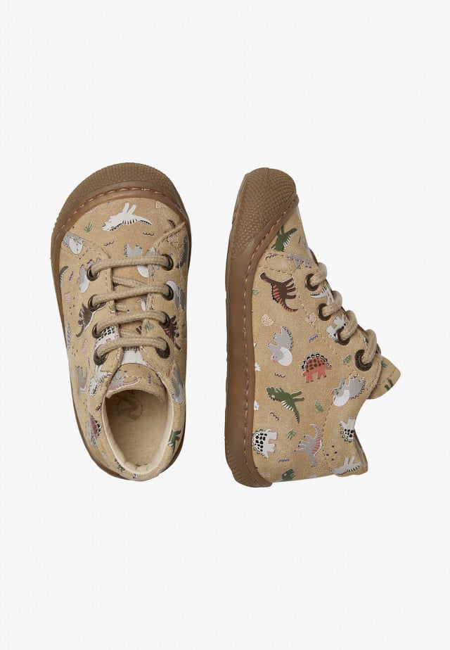 NATURINO COCOONLauflernschuhe aus Veloursleder, Beige