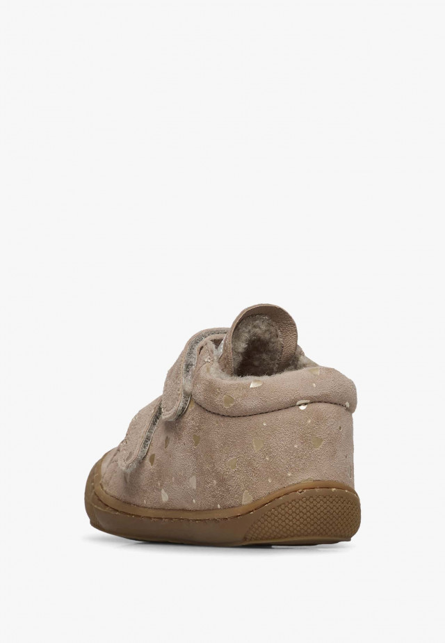 NATURINO COCOON VLLauflernschuhe aus Veloursleder, Taupe