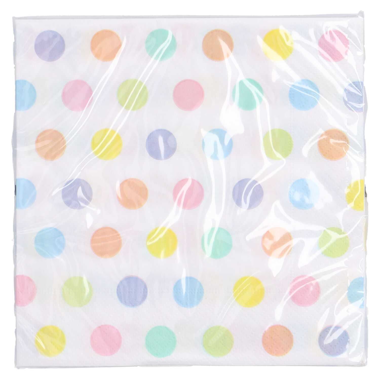 Servietten 20er 33x33cm bunte Punkte