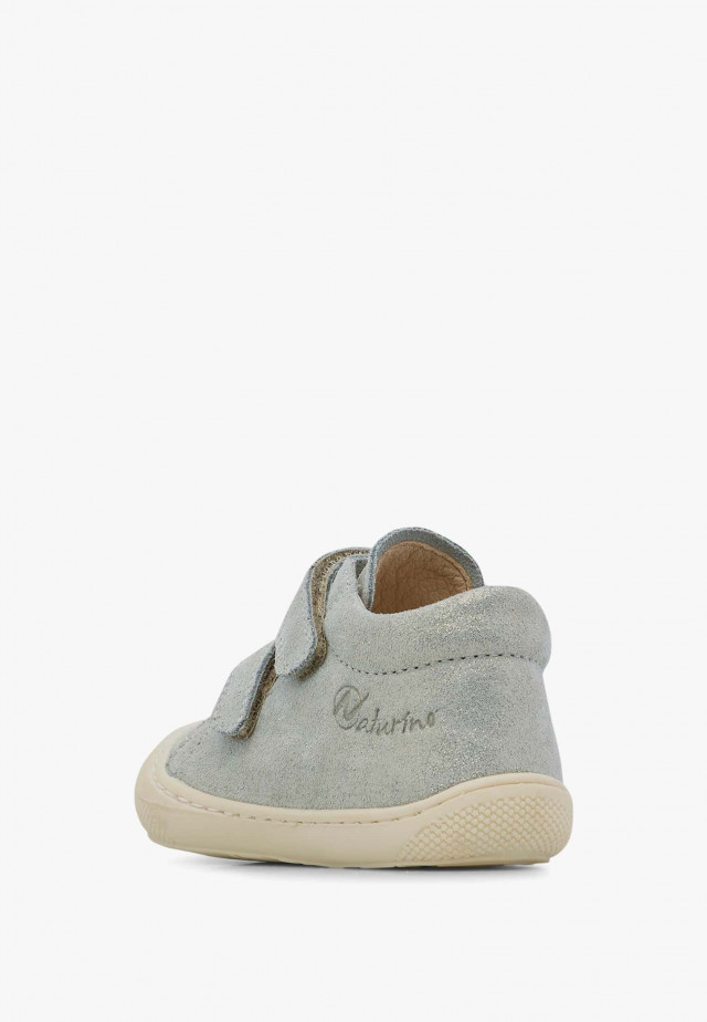 NATURINO COCOON VLLauflernschuhe aus glitzerndem Veloursleder, Salbei