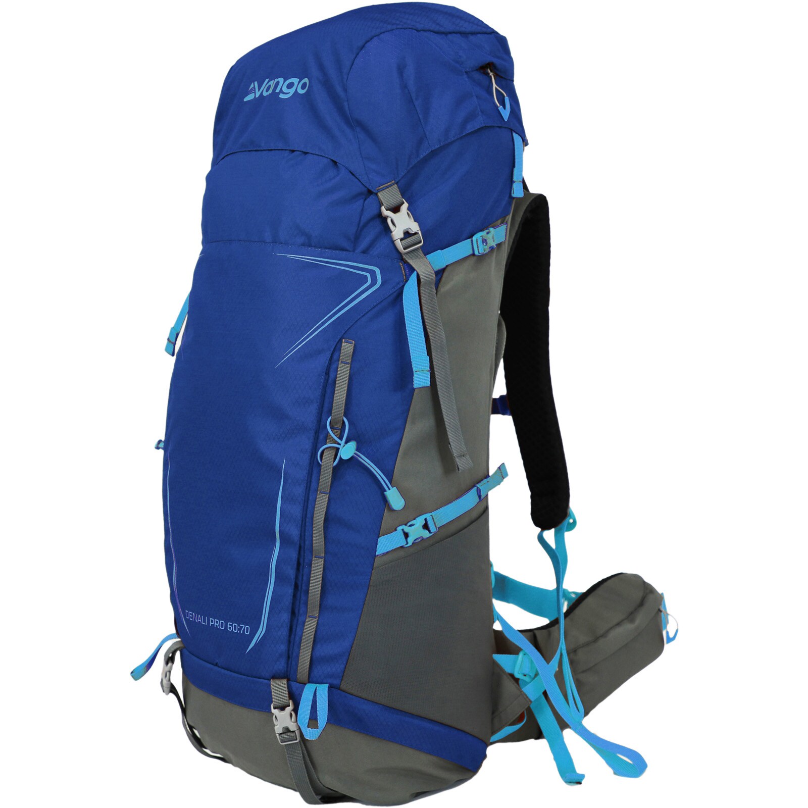 VANGO Trekkingrucksack Denali Pro 60:70 L Outdoor Wander Rucksack Regenschutz Farbe: Classic Blue