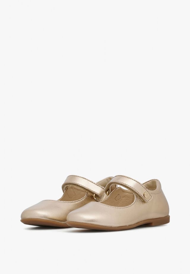 NATURINO DARLINGBallerinas aus Metallic-Leder, Platin