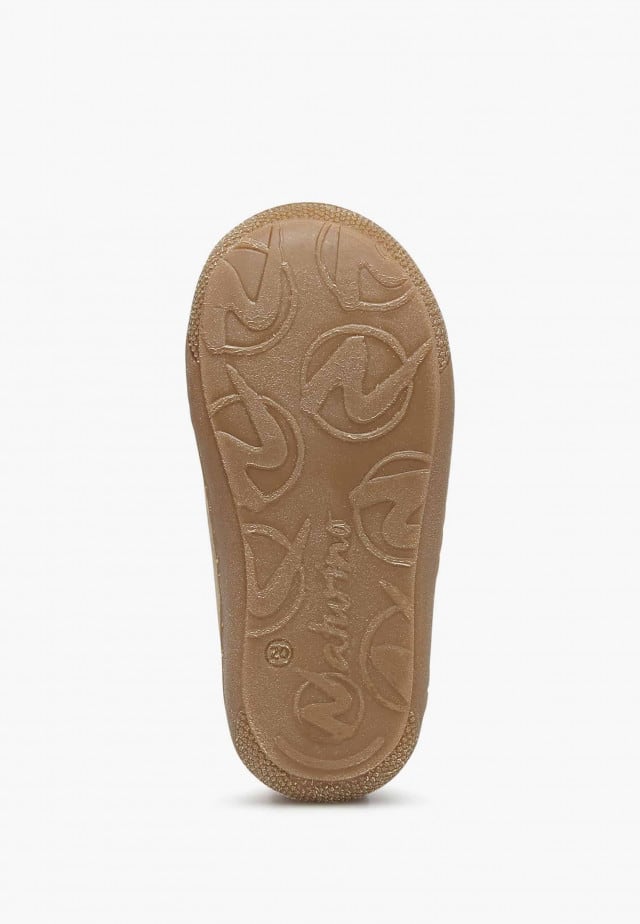 NATURINO COCOONLauflernschuhe aus Veloursleder in Glitter-Optik, Platin