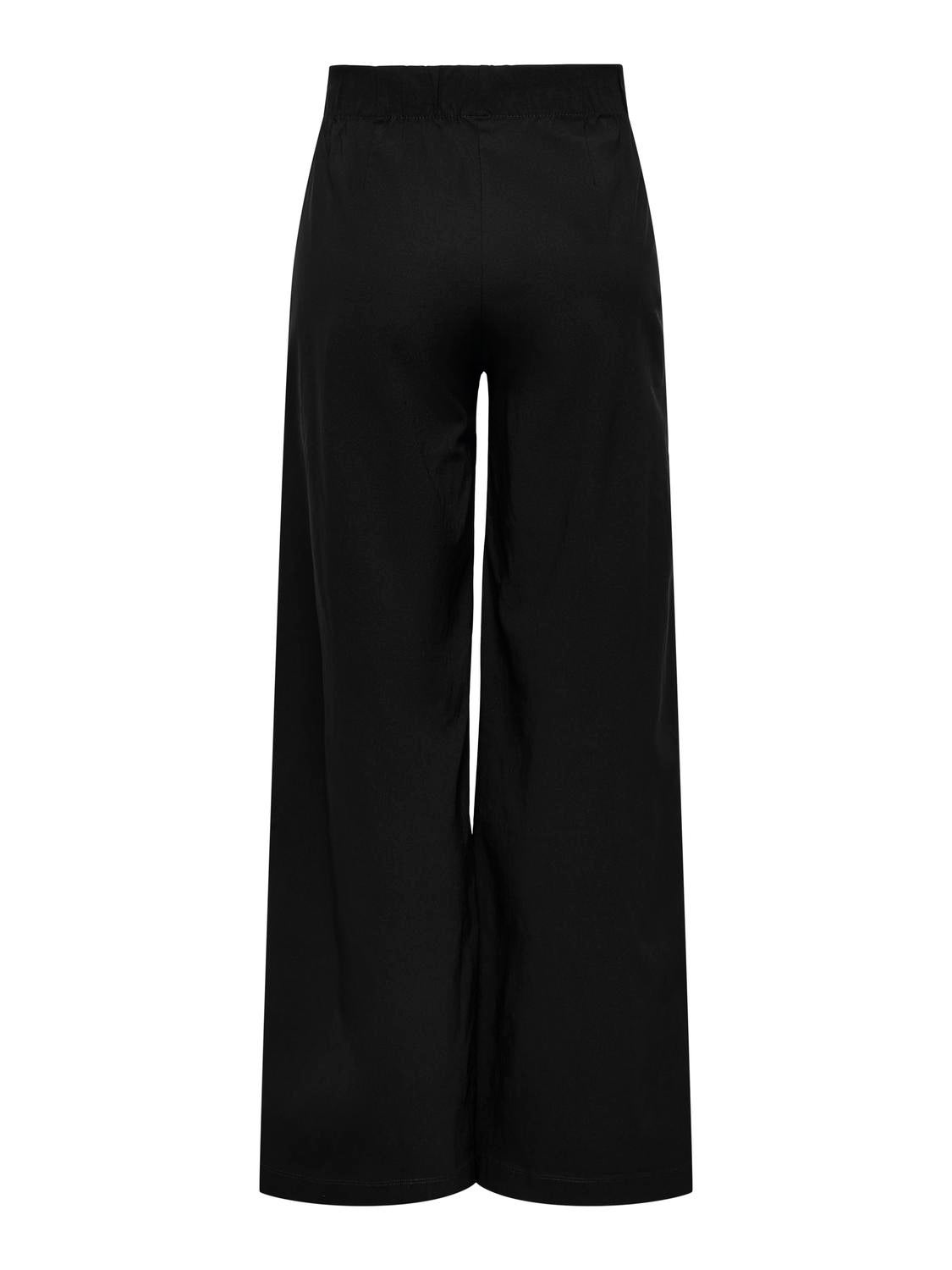 ONLFIONA Hohe Taille Weiter Beinschnitt Hose Black