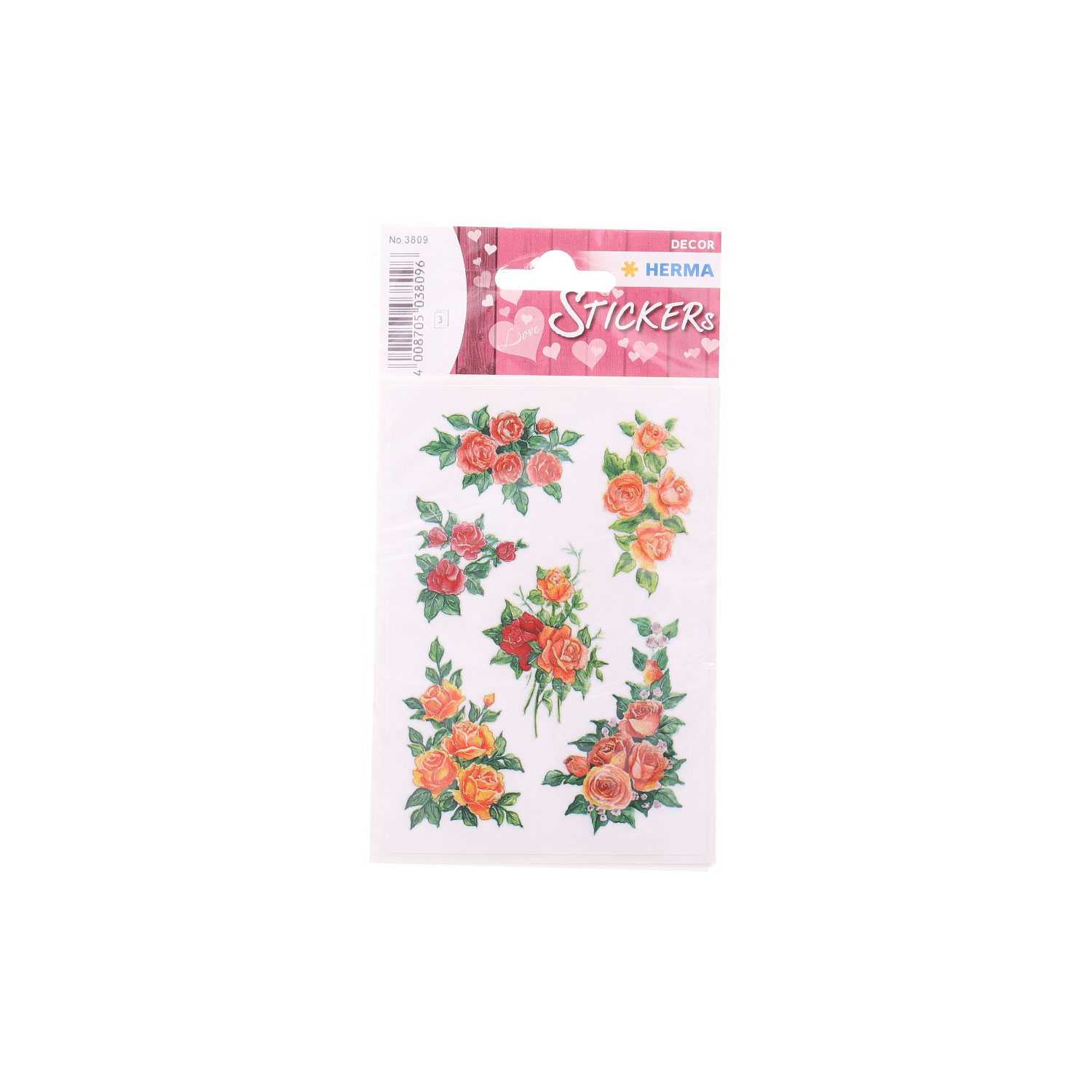 Herma Sticker Rosenbouquets 18 Sticker auf 3 Blatt