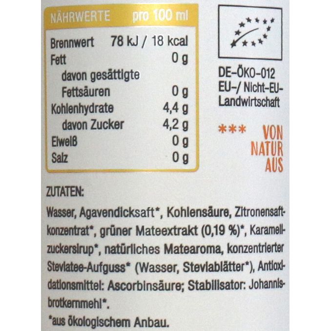 BIO Mate Pur, 12er Pack (EINWEG) zzgl. Pfand, 12x0,33L von acáo