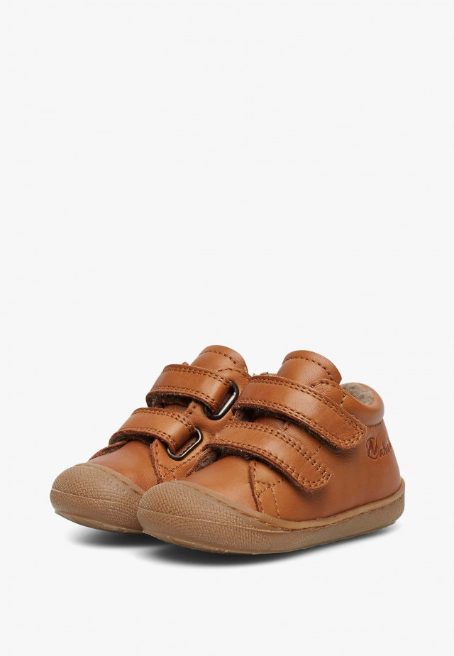 NATURINO COCOON VLLauflernschuhe aus Nappaleder mit Wollfutter, Cognac