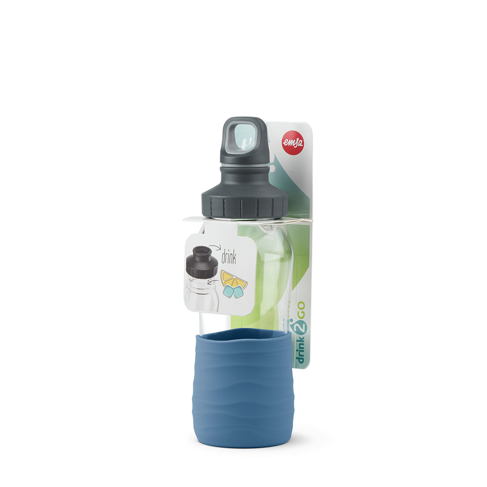 Drink2Go Trinkflasche Glas 0,5 L