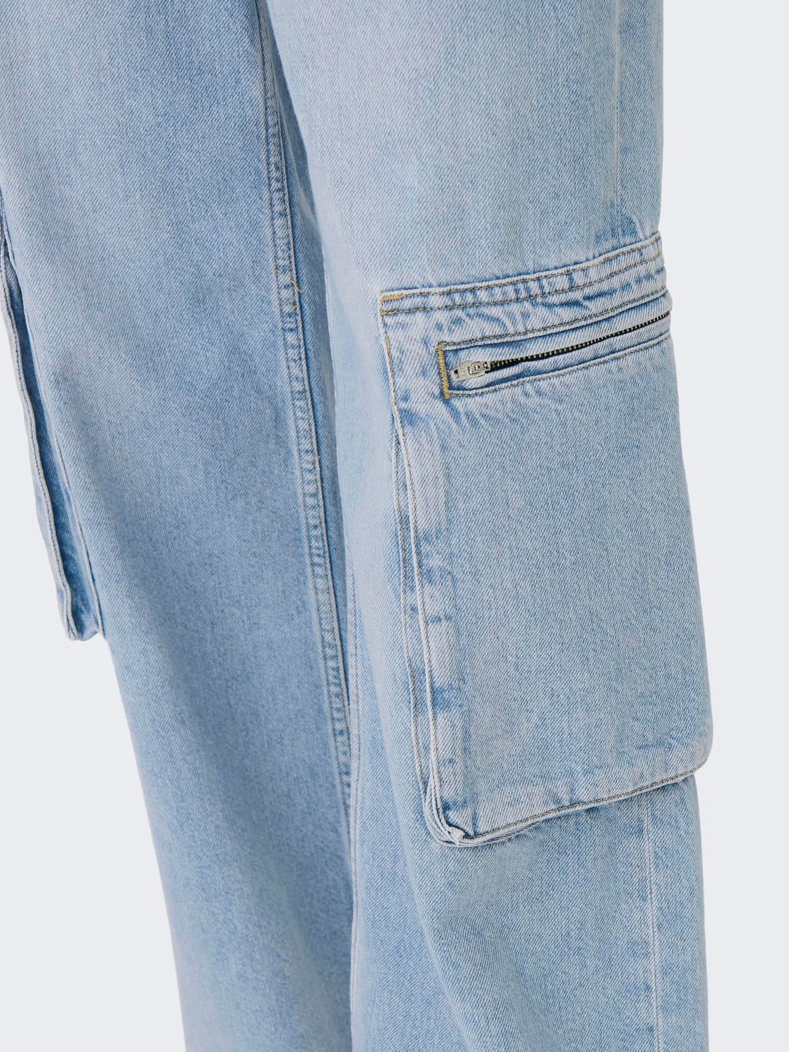 ONLHOPE Sehr hohe Taille Weiter Beinschnitt Jeans Light Blue Denim